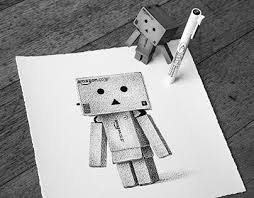 Danbo Pen On Paper Drawing Danbo Paper Drawing Drawings