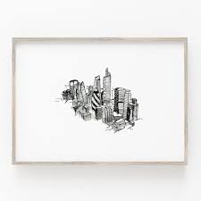 This file can be printed on size papers from 4x6, 5x7, 8x10, up to 11x14. London City Skyline Art Print Drawn Together Art Collective Art Prints London