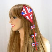 Union Jack kite hair accessory