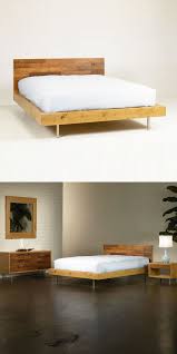 simple modern platform bed from dot bo i need to diy this bed with less space around the sides home bedroom furniture wood beds