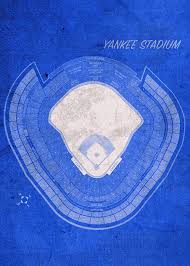 Yankee Stadium New York Seating Chart Vintage Patent Blueprint