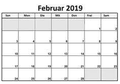 Kalender och almanacka för februari 2018. 11 Kalender 2019 Februar Ideas Calendar 2019 Printable Blank Calendar Template Monthly Calendar Template