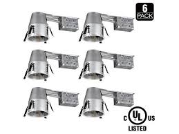 4 inch led remodel recessed housing + can light, 10 watt, 750 lumens, 5000k. Air Tight Ic Housing For Recessed Housing Torchstar 6 Inch Ul Listed Remodel Can 120v Line Voltage Pack Of 6 Max 75w E26 Socket Included Mimbarschool Com Ng