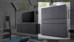 50 x 29 x 57 cm (b x t x h) 1 x oberschrank mit zwei türen. Highboard Rex Buffet Schrank Vitrine Anthrazit Matt Lack Und Wenge