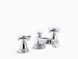 Get the kohler bathtub faucet deal that is best for you. K 13132 3b Pinstripe Widespread Sink Faucet With Cross Handles Kohler