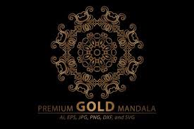 Download Premium Gold Mandala Vector Art Pattern You Will Get Ai Eps Png Jpg Svg And Dxf File In 2020 Mandala Vector Gold Mandala Graphic Patterns PSD Mockup Templates