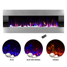 50 electric fireplace (view at amazon). Electric Fireplace Wall Mounted Color Changing Led Fire And Ice Flames Heat Or No Heat Options Multiple Decorative Options And Remote Control 54 Inch By Northwest Walmart Com Walmart Com