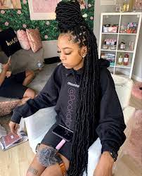 Pin By Kyta On L O C S In 2021 Black Girl Braided Hairstyles Cute Braided Hairstyles African Hair Braiding Styles