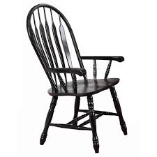 A classic to be cherished for years. Comfort Dining Arm Chair Antique Black Sunset Trading