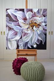 Heart Song Original Painting By Jenny Fusca 102 X 102 Cm Or 40 X 40 I Bilzer Blog Abstract Flower Art Peony Art Floral Painting