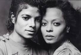 A painting of Diana Ross and Michael Jackson made by Diana's son Evan Ross. 