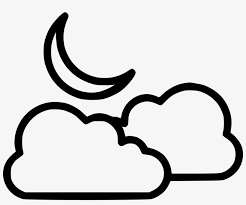 Half sun and half moon over growing wheat germs. Cloud Moon Half Moon Comments Cloud Moon Black And White Clipart Transparent Png 980x770 Free Download On Nicepng