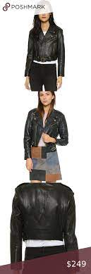 Rebecca Minkoff Harpur Leather Moto Jacket S Euc Black Leather Moto Jacket Leather Moto Jacket Pink Leather Jacket
