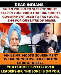Pm modi was fortunate that crude oil prices have been extremely low, reducing the burden on india's forex. Fact Check Were Taxes On Fuels Less Under Upa Government