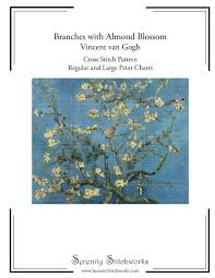 The picture that you see is shown in the actual cross stitch pattern, not simply a photo. Branches With Almond Blossom Cross Stitch Pattern Vincent Van Gogh Regular And Large Print Cross Stitch Chart Stitchworks Serenity 9781724062208 Amazon Com Books