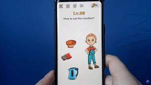 Is a puzzle mobile game. Brain Out How To Eat The Noodles Youtube