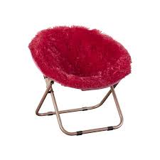 Mainstays Blair Plush Faux Fur Kids Saucer Chair Multiple Colors Walmart Com Saucer Chairs Stylish Chairs Padded Folding Chairs