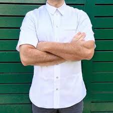 Chef Coat Hipster Chefwear Jaka Chefshirt Designed To Work Both Within And Outside The Kitchen Chefs Tested L Chef Wear Chef Shirts Restaurant Aprons