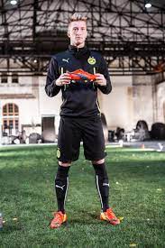While the first black / yellow signature puma evospeed marco reus soccer boots feature a special design, they also communicate a hidden message that goes far behind football. Puma Football On Twitter It S Bundesliga Time Again Marco Reus Is Sporting New Evopower Boots For The Occasion Startbelieving Http T Co 6e6ieuhnqk