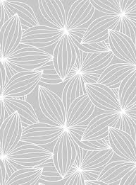 White and grey vintage rose flower with leaves seamless vector pattern. Starflower Pale Grey Floral Roller Blind