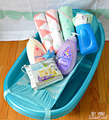 We love wearable blankets, kimonos or onesies, and towels for practical gifts. Baby Bath Time Essentials My Mini Adventurer