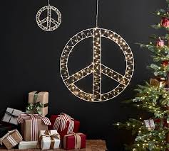 Make sure each light strand works before using it. Light Up Hanging Peace Signs Pottery Barn