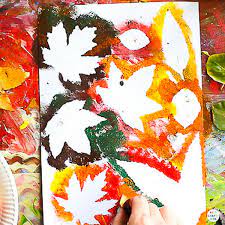 Autumn Leaf Painting All activities should be supervised by an adult. autumn leaf painting