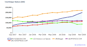 top social media sites of 2008 facebook still rising