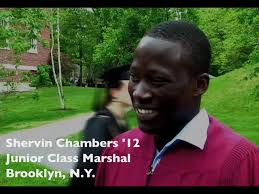 "Rollercoaster," says Shervin Chambers '12 of Brooklyn, N.Y.