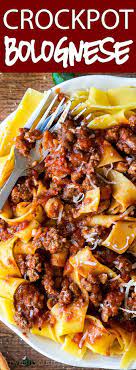 Crock Pot Pasta Bolognese Sauce Recipe Recipe Crockpot Pasta Slow Cooker Pasta Cooking Recipes