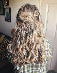 Half Up Half Down Hairstyle Bridemaids Hairstyles Artistic Hair Wedding Hairstyles For Medium Hair