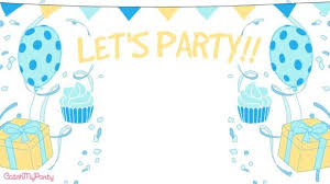 Use This Regular Let S Party Zoom Background To Decorate Your Son S Virtual Birthday Party See M In 2020 Party Background Boy Birthday Parties Birthday Background