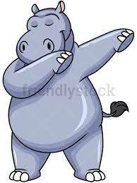 Dabbing Hippo Cartoon Vector Clipart Friendlystock Animal Illustration Cartoons Vector Cartoon Animals