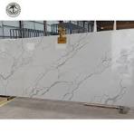20 mm Thickness Calacatta Laza White Quartz Slab Engineered ...