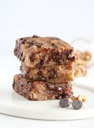 Healthy Vegan Chocolate Chip Blondies Del S Cooking Twist Recette Chocolat Vegane Chocolat Sans Sucre Moelleux Au Chocolat Healthy