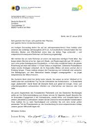 Unsere nachwuchstalente zeigen, was möglich ist. Offener Brief An Den Vorstand Der Deutschen Bank Verantwortung Wahrnehmen Und Kohlefinanzierung Beenden Reinhard Butikofer