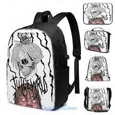 Find gifs with the latest and newest hashtags! Funny Graphic Print Juice Wrld Fan Art Merch And Gear Usb Charge Backpack Men School Bags Women Bag Travel Laptop Bag Backpacks Aliexpress