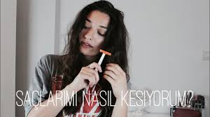 Evde Saclarimi Nasil Kesiyorum Katli Sac Kesimi Youtube