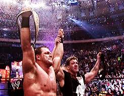 Who had the best reaction to winning a top belt?