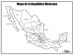 Mapa político de méxico a un solo color. Mapas De Mexico Para Descargar Y Colorear Colorear Imagenes