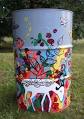 Hand Painted Trash Cans - Bick Lane Creations