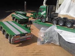 Conrad Mercedes Actros truck Nooteboom trailer heavy lowboy set Kubler