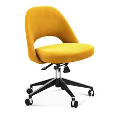 The jagger chair, mustard yellow brings your room to life. 29 Off Saarinen Executive Side Chair With Casters Eternity Modern