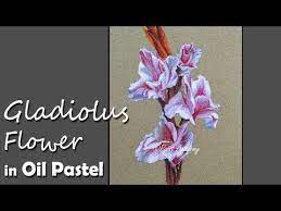 1335 How To Paint Gladiolus Flowers In Oil Pastel Youtube Oil Pastel Gladiolus Flower Flower Drawing