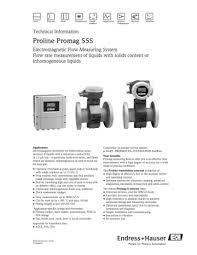 System error messages electromagnetic flowmeter. Endress Hauser Promag 55s User Manual Manualzz