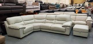 Corner sofas that come in all sizes. Dfs Dazzle Silver Leather Corner Sofa And Storage Footstool Ebay