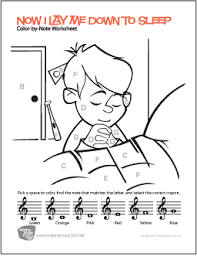 Drum and sticks coloring page. Color By Note Music Theory Worksheets Makingmusicfun Net