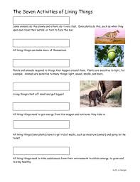 Write the characteristics on the blanks below. Seven Characteristics Of Living Things Ws Ks3 Teaching Resources