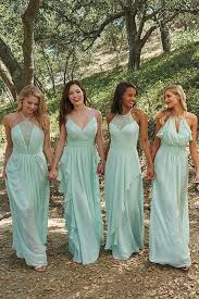 B2 Bridesmaids Spring 2019 Mix And Match Bridesmaids Chiffon Bridesmaid Dresses Simpl Mint Bridesmaid Dresses Bridesmaid Dresses Applique Wedding Dress