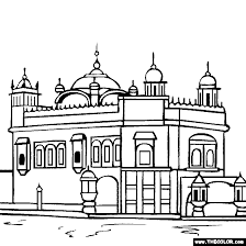 Golden Temple Amritsar Punjab India Coloring Coloring Pages Ancient Persian Art Online Coloring Pages
